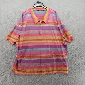 Robert Graham Shirt Mens 2XLB Pink Purple Yellow‎ Multi-Stripe Woven Mercerized